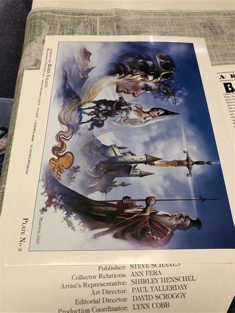 Fantasy Signed Limited Edition Portfolio By Boris Vallejo 1184 Of 2000