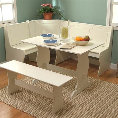 Shop for corner bench with storage online at target. White Corner Dining Set Breakfast Nook Bench Table Kitchen ...