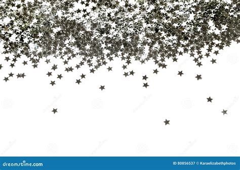 Cute Silver Stars On A White Background Stock Image Image Of Multiple