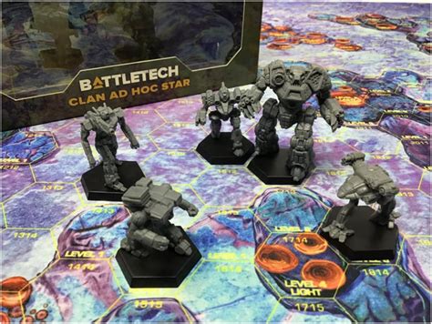 Catalyst Game Labs Battletech Mini Force Pack Clan Ad Hoc Star Grey