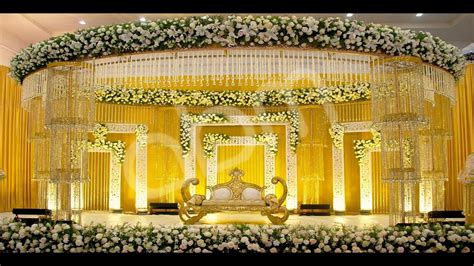 Wedding Stage Flower Decorations Youtube