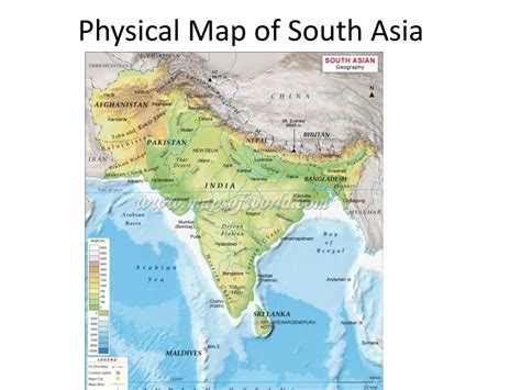 Ppt Physical Map Of South Asia Powerpoint Presentation Free Download