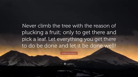 Israelmore Ayivor Quote Never Climb The Tree With The Reason Of