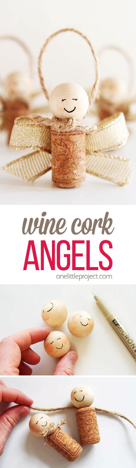How To Make Wine Cork Angels Wine Cork Angel Ornaments Christmas