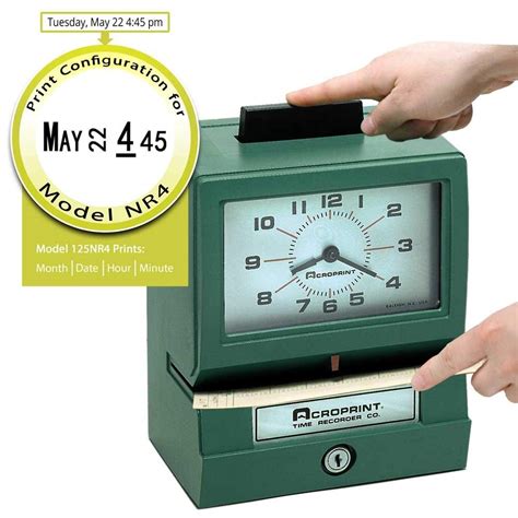 And Hundredths Time Clock 0 23 Acroprint Time Recorder Co Acroprint