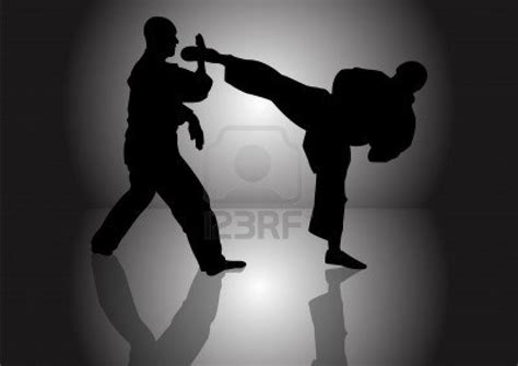 Stock Vector Illustration Of Karate Kumite