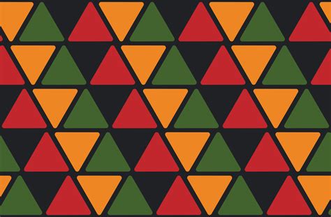 Abstract Kwanzaa Black History Month Juneteenth Seamless Pattern With