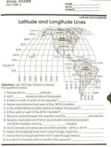 Our fourth grade geography worksheets are the perfect mix of fun and learning. Latitude and longitude | Social studies worksheets, Social studies, Longitude and latitude ...