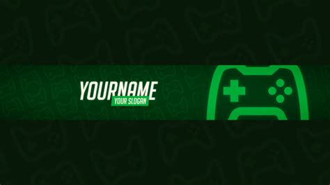 Free Green Controller Youtube Banner Template 5ergiveaways