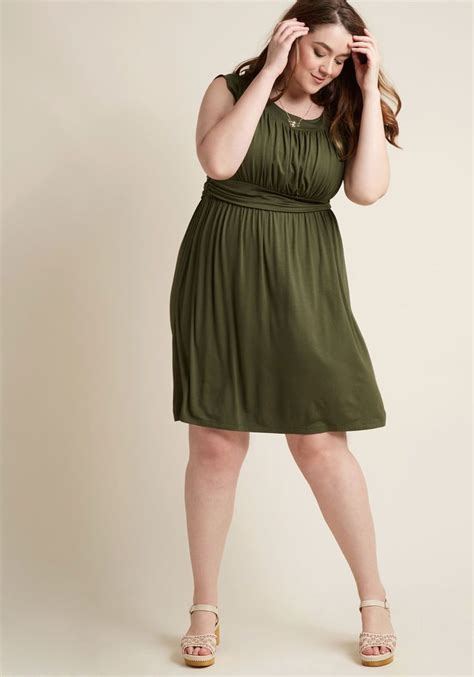 I Love Your Jersey Dress In Olive Green Plus Size Dresses Dresses