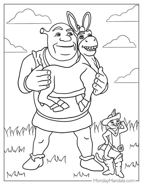 Shrek Donkey Coloring Pages