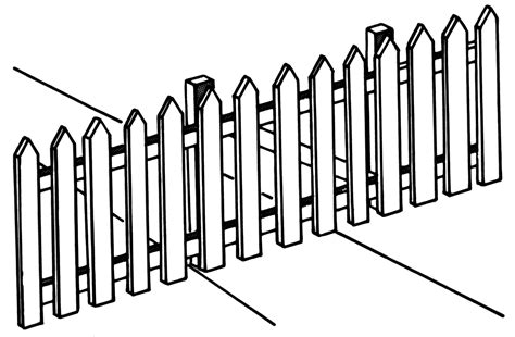 How To Draw A Picket Fence Step By Step Calderon Ingete