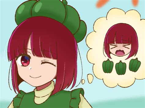 Safebooru 1girl Arima Kana Closed Mouth Dress Green Dress Green Headwear Happy Hat Looking At