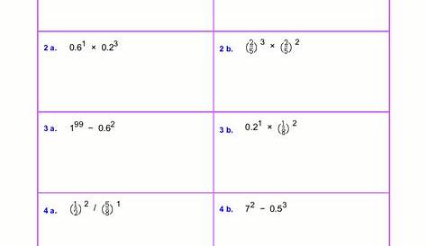 fractional exponent worksheet