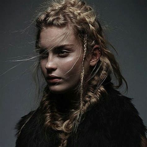 At least six dutch braids are woven around the head with considerable space. Viking hairstyles for women with long hair - it's all ...