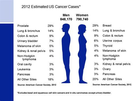 The Incidence Of Different Types Of Cancers In Men Vs Women Cancer