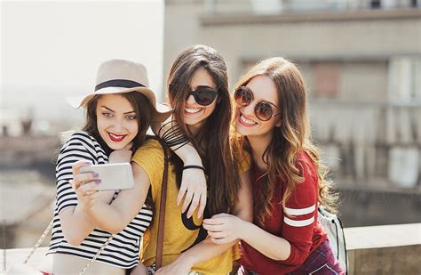 Girls Taking A Selfie By Stocksy Contributor Lumina Stocksy
