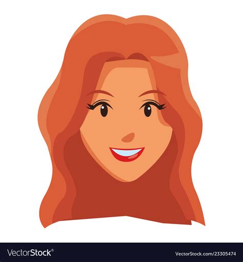 Cute Woman Face Cartoon Royalty Free Vector Image