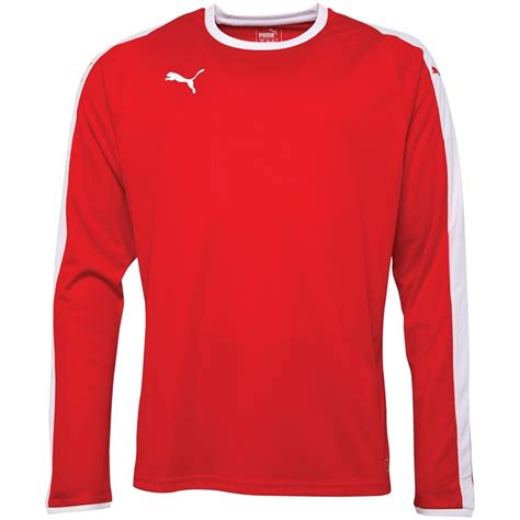 Buy Puma Mens Pitch Long Sleeve Shirt Redwhite