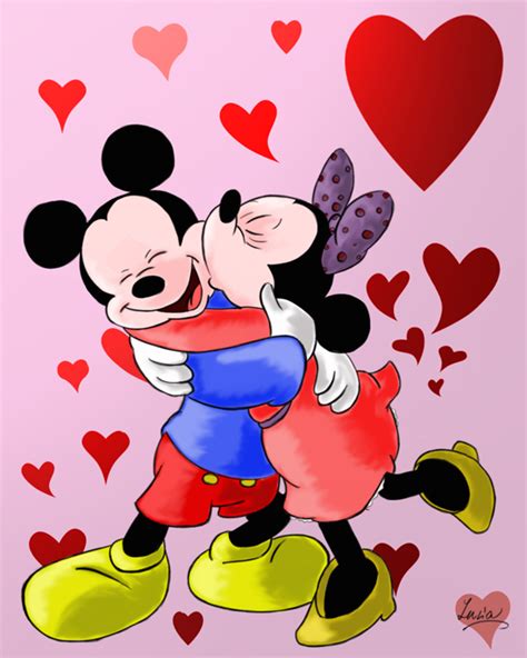 cute cartoons characters in love