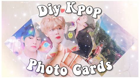 Diy Kpop Photo Cards Bts Edition Holographic Transparent Two