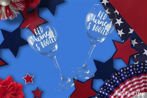 4th of July Wine Glass | Free SVG File - Create Craft Love