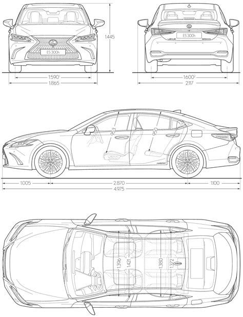 Cars blueprints free vector we have about (2,331 files) free vector in ai, eps, cdr, svg vector illustration graphic art design format. Lexus ES 2019 Blueprint - Download free blueprint for 3D ...