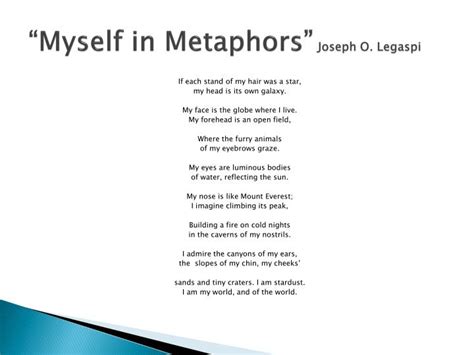 Metaphor Examples About Yourself Metaphor Examples