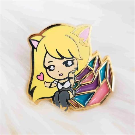 League Of Legends Kda Ahri Stained Glass Enamel Pin Bonnies Lab