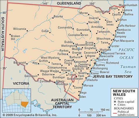 New South Wales Map Map Information Nsw Travel