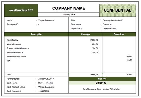 The templates help you personalize a blank payslip format into your own business or office style with the name of company etc. Excel Business Templates » ExcelTemplate.net