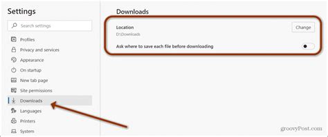 How To Change The Downloads Folder In Microsoft Edge