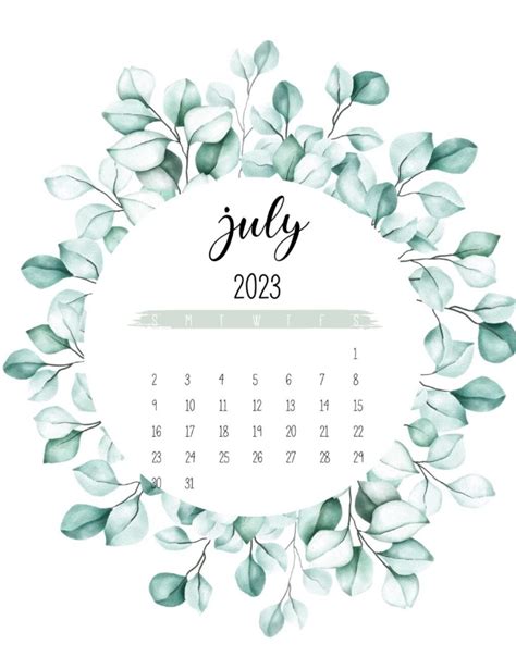 Free Printable July 2023 Calendars Save It And Print It Whenever You