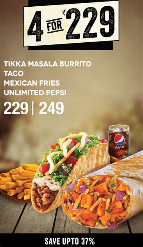 As per the name, they were originally focused on their tacos, however, their variety of mexican goodness also includes: Taco Bell, DLF Mall of India, Sector 18, Noida, Delhi NCR ...