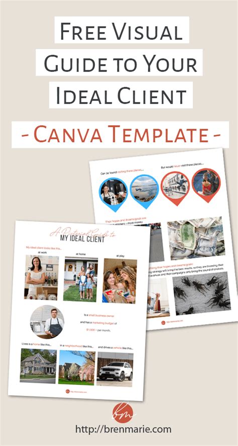 Free Canva Template Pinpoint Your Ideal Client And Visualize This