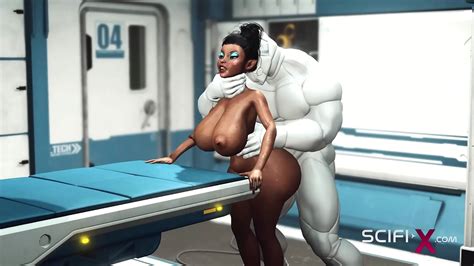 Una Sexy Joven Tetona De ébano Tiene Sexo Anal Duro Con Un Robot Sexual