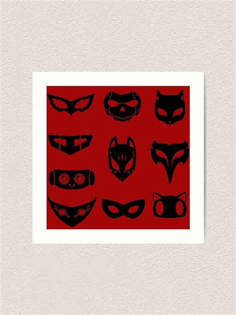 Persona 5 Royal Phantom Thieves Masks Art Print By Cassidycreates
