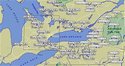 Map Of Southern Ontario Waterfalls E85