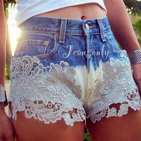 Gorgeous Denim And Lace Lace Jeans Lace Denim Shorts