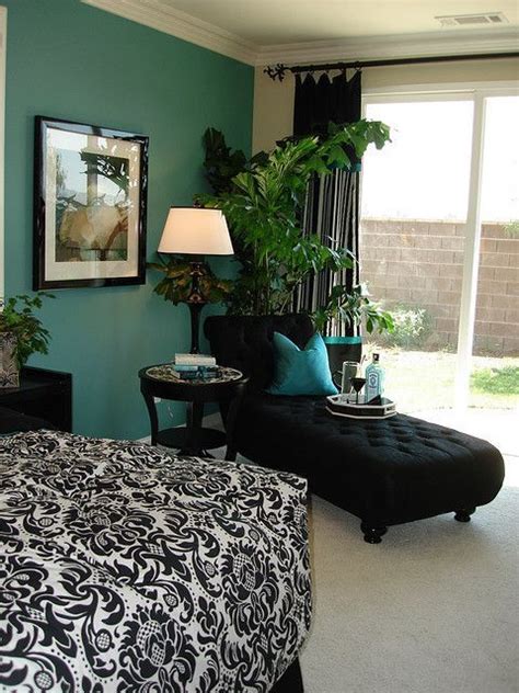 Turquoise Black And White Bedroom Home Bedroom Bedroom Makeover