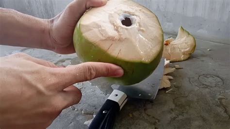 How To Open A Coconut In A Simple Way Youtube