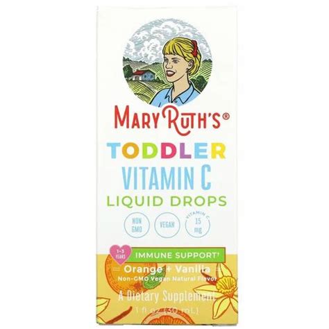 Maryruth Organics Toddler Vitamin C Liquid Drops 1 3 Years Orange