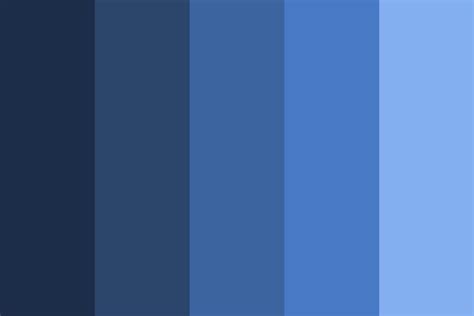 Dark Blue To Light Blue Color Palette