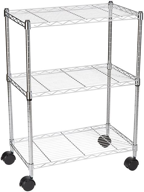 Best Kitchen Carts With Wheels And 3 Racks Heavy Duty Stainless Steel