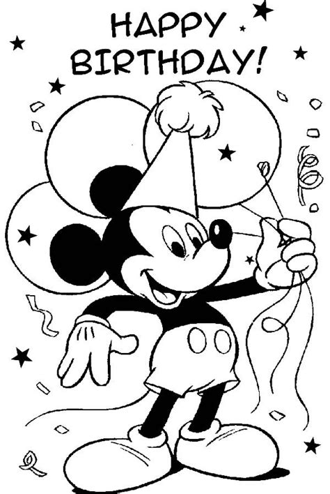 Diana and minnie mouse birthday. Mickey Mouse Bring Balloons for Birthday Party Coloring ...