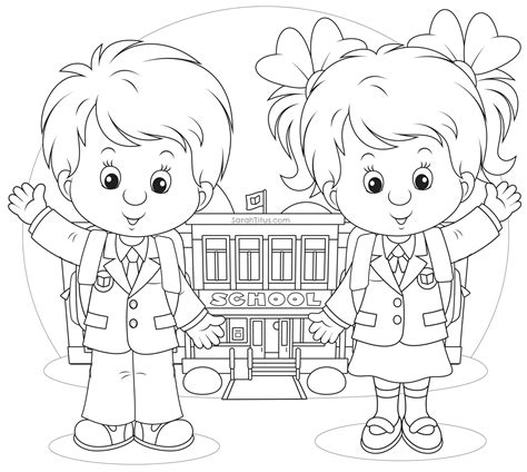 Here's a ready to print coloring page for the first, 100th, or last day of school! First Day Of School Coloring Pages For Preschoolers at ...