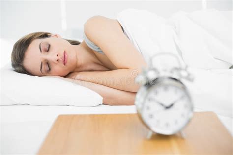 Calm Woman Lying On Her Bed Under The Cover Sleeping Stock Image Image Of Focus Person 35020387