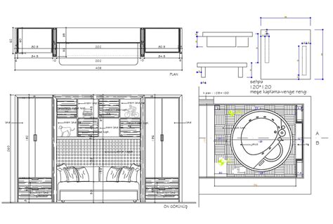 Autocad Interior Design Of Seating And Wardrobe Cad File Free Download
