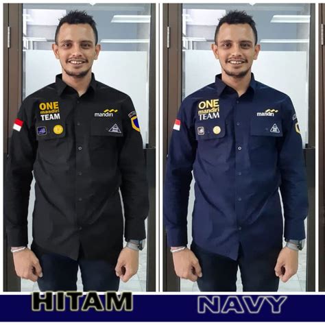 Pt bank mandiri (persero) tbk or bank mandiri, headquartered in jakarta, is the largest bank in indonesia in terms of assets, loans and deposits. BAJU SERAGAM BANK MANDIRI BORDIR BAHAN AMERICANDRILL KEMEJA PDL ONE MANDIRI TEAM BIRU NAVY HITAM ...