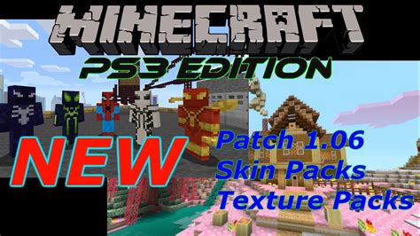 Minecraft Ps3 New Skinstexture Packs Spider Man Youtube